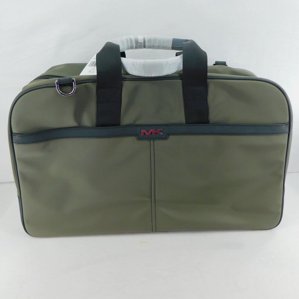 Michael Kors New Logo Duffle Bag Malone Olive Travel Weekender Bag New
